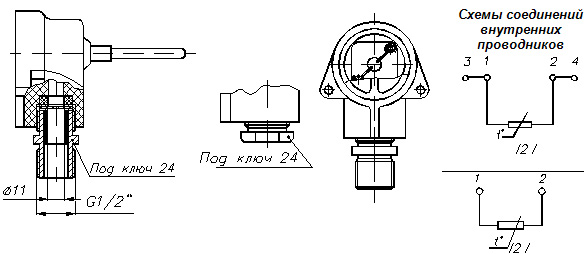 Термопреобразователь сопротивления схема подключения