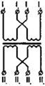 Рис.1. Соединение обмоток трансформатора СКТ-1